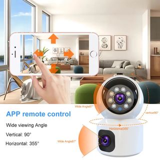 CAMERA 2 MẮT TRONG NHÀ YOOSEE YS2304 - 4.0MPX KẾT NỐI WIFI, XOAY 360 ĐỘ, ĐÀM THOẠI 2 CHIỀU - Hàng Chính Hãng