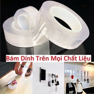 Keo nano, băng keo, Băng Dán Siêu Dính 2 Mặt, loại dày dài 3m - 5m - Băng keo giá sỉ