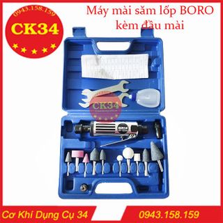 Bộ máy mài hơi, mài săm lốp cầm tay BORO kèm đầu mài chính hãng giá sỉ