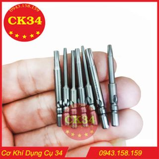 Mũi vít hoa thị dài 40mm 800 chuôi cánh bướm phi 4mm ( bộ 7 cây )