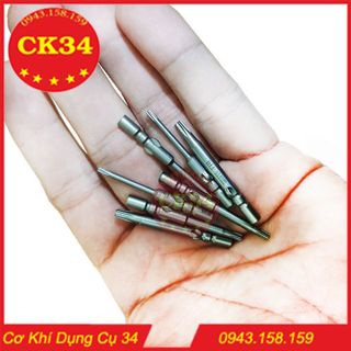 Mũi vít hoa thị dài 40mm 800 chuôi cánh bướm phi 4mm ( bộ 7 cây )