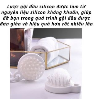 Lược gội đầu Muji xuất Nhật bằng silicon mát xa da đầu giảm rụng kích thích mọc tóc, làm sạch da đầu - Lược gội đầu Muji giá sỉ