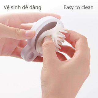 Lược gội đầu Muji xuất Nhật bằng silicon mát xa da đầu giảm rụng kích thích mọc tóc, làm sạch da đầu - Lược gội đầu Muji giá sỉ