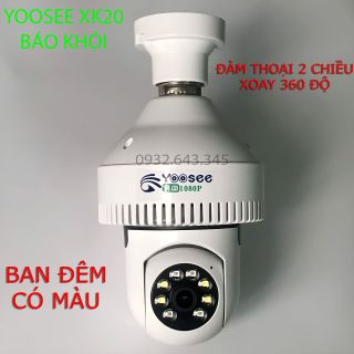 Camera WiFi Bóng Đèn Tích Hợp Báo Khói Yoosee XK20 Full HD 1080P - Xoay 360 độ, Ban đêm có màu - Hàng Chính Hãng giá sỉ