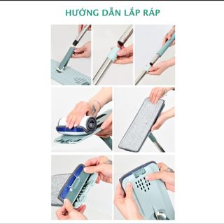 MÂM lau, bàn lau nhà thay thế cây lau nhà vắt phẳng thông minh