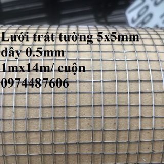 Lưới théo hàn mạ kẽm dây 0.5mm mắt 5x5mm khổ 1mx14m dùng trát tường chống nứt giá sỉ