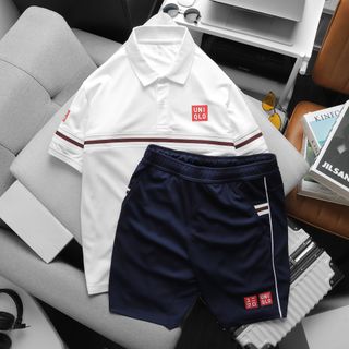 Set bộ poly 4c nam, đồ bộ nam cao cấp, chất liệu poly 4 chiều Interlock chuẩn hãng 100% mát lạnh, mẫu được thiết kế phối trẻ trung vs sang trọng - size từ 53kg - 85kg