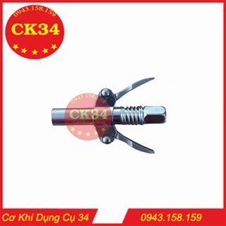 Đầu kẹp vú mỡ nhanh 6 chấu 2 tay cầm, kẹp 6 cánh đầu bơm mỡ bò dạng kẹp