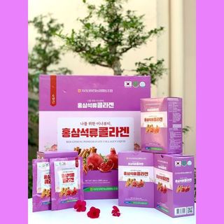 Nước Hồng Sâm Collagen Lựu HanSuSam Hàn Quốc Hộp 30 gói x 50ml giá sỉ
