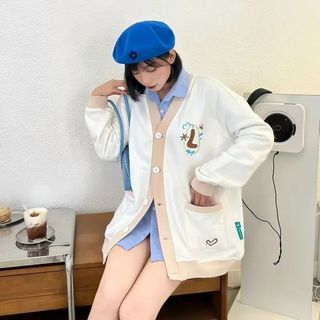Áo khoác cadigan thêu chữ thelll siêu đẹp dễ thương.