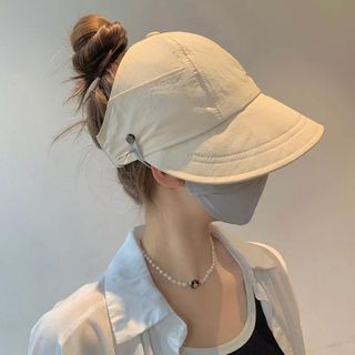 MŨ CHỐNG NẮNG NỬA ĐẦU KÈM MÓC KHẨU TRANG