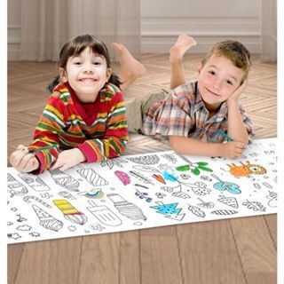 Đồ chơi cuộn tranh tô màu kèm 1 bút sáp 12 màu