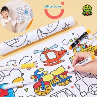 Đồ chơi cuộn tranh tô màu kèm 1 bút sáp 12 màu