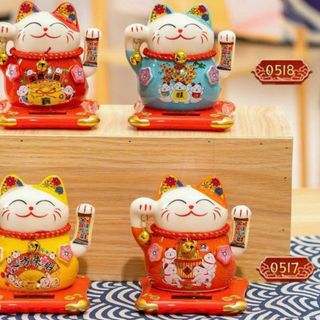MÈO THẦN TÀI NĂNG LƯỢNG MẶT TRỜI VẪY TAY 4IN giá sỉ