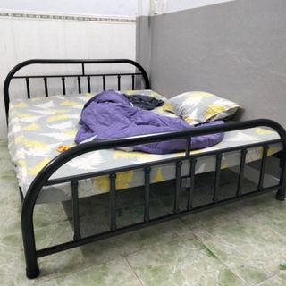 Giường sắt bi giá sinh viên kích thước 80cm 1m 1m2 1m4 1m6 1m8, sắt dày chịu lực tốt