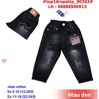 Quần jean dài cho bé trai size 3-18 (12-60kg), S2