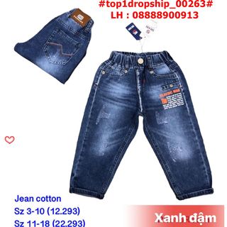Quần jean dài cho bé trai size 3-18 (12-60kg), S2