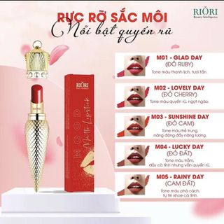 SON MÔI RIORI MOOD MATTE LIPSTICK 5 MÀU TRENDY LÂU TRÔI