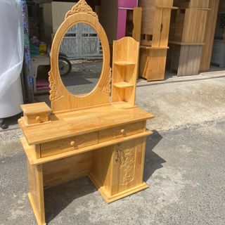 Bàn Trang Diểm Gỗ Thông Tư Nhiên Đẹp, Bàn Giá rẻ tận Xưởng Bảo Hành 2 năm giao hàng tận nơi