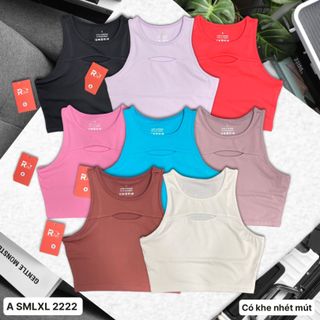 Croptop sát nách 2 lớp cao cấp,mới nhất 2023 Thể Thao Siêu Đẹp Giá Sỉ,