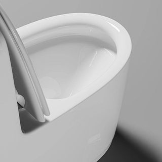 Bồn cầu 1 khối màu trắng, men sứ cao cấp, thiết kế phong cách Bắc Âu