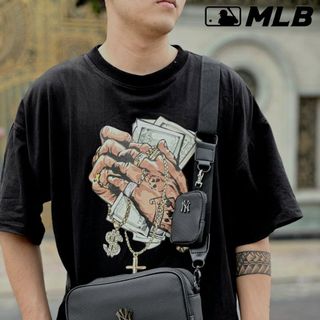 Túi đeo chéo M/L/B NEWYORK logo Kim loại màu đen hàng VNXK
