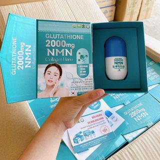 Viên Uống Glutathione 2000mg NMN Collagen Trắng Da Mờ Nám Hiệu Quả Chính Hãng