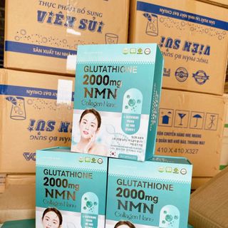Viên Uống Glutathione 2000mg NMN Collagen Trắng Da Mờ Nám Hiệu Quả Chính Hãng