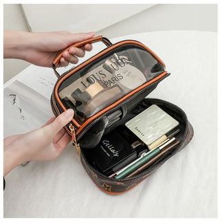 Túi đựng mỹ phẩm đồ du lịch LV 2 ngăn chất liệu chống thấm nước cốp đựng đồ hot trend 2023