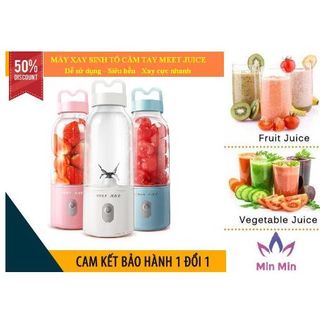 [CÓ SẴN- CHÍNH HÃNG LOẠI 1] Máy Xay Sinh Tố Đa Năng Cầm Tay Meet Juice - Xay cực nhanh 9s, cao cấp, an toàn