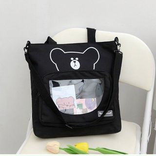 Túi tote thời trang đi học - Gấu Kiếng Hộp