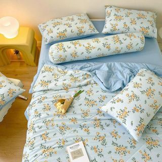 Chăn ga gối cotton đũi chăn hè nhập khẩu mát lạnh, mềm mịn - KiMi Decor