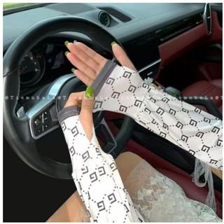Găng Tay Chống Nắng Dáng Rộng Vải Lụa Mát In Hoa Xinh Xắn kèm Video và Ảnh Thật.
