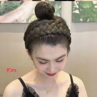 Băng Đô Dạng Tóc Giả Thắt Bím Rộng Dày Bản Rộng Thời Trang Mới