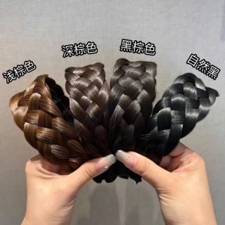 Băng Đô Dạng Tóc Giả Thắt Bím Rộng Dày Bản Rộng Thời Trang Mới