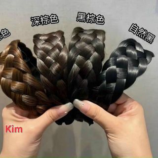 Băng Đô Dạng Tóc Giả Thắt Bím Rộng Dày Bản Rộng Thời Trang Mới