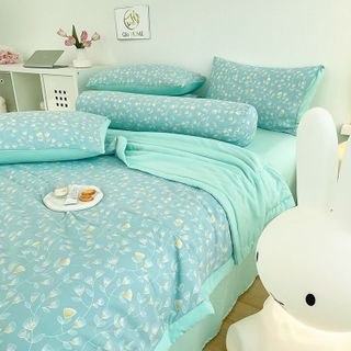 Bộ chăn ga cotton đũi chăn hè hàng nhập khẩu 4 món siêu đẹp mát lạnh - KiMi Decor