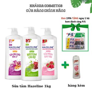 Sữa tắm dưỡng thể thiên nhiên trắng sáng da Hazeline 1kg giá sỉ