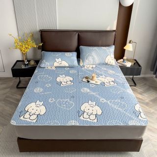 Chiếu điều hòa, chiếu cao su non Họa Tiết 3D Mát Lạnh Chuẩn Hàng Loại 1 Tặng Kèm 2 Vỏ Gối Nằm - KiMi Decor
