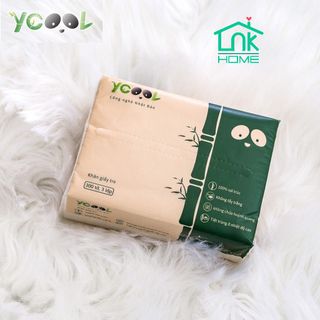 Thùng giấy ăn gấu trúc, khăn giấy tre Ycool [ 1 thùng 30 gói, 1 gói 300 tờ]