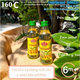 Dầu ăn dặm cho bé 6 tháng, dầu óc chó Đức Kunella