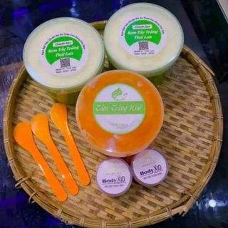 Combo kem trắng da body, mua 2 kem tặng 1 tt khô + 2 kích trắng x10