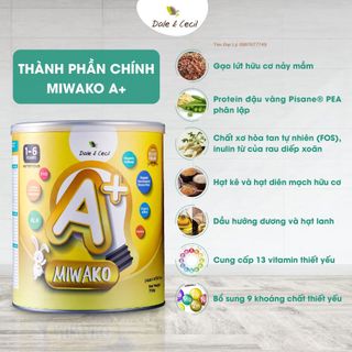 Sữa Công Thức Cho Bé Miwako Vị Gạo 700g x 4 hộp (2.8kg) - Miwako HCM