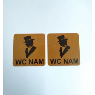 Biển Báo bảng Chỉ Dẫn Toilet Nam Nữ , WC Nữ Nam (13cm x 13cm)