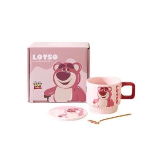 Set cốc gấu dâu Lotso kèm hộp quà tặng