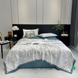 Bộ chăn ga lụa thái chăn hè hàng nhập khẩu siêu đẹp mát lạnh - KiMi Decor