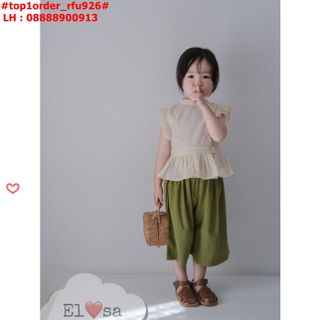 Bộ đồ cho bé gái cánh tiên bánh bèo, chất đũi xước mềm. size 2-13, S2 giá sỉ