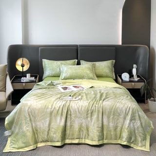 Bộ chăn ga lụa thái chăn hè hàng nhập khẩu siêu đẹp mát lạnh - KiMi Decor