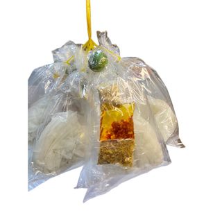 Rìa Bánh Tráng Phơi Sương Dẻo Trộn Muối Nhuyễn Kèm Sa Tế, Hành Tỏi Phi, Tắc Loại 1 Tây Ninh
