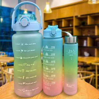 SET 3 BÌNH NƯỚC 2L,1L,300ML CÓ CHIA VẠCH